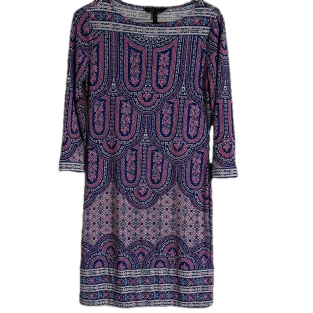 BCBGmaxazria printed work dress long sleeve